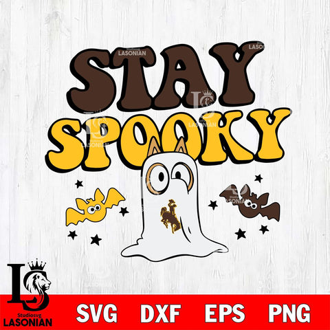 Wyoming Cowboys Bluey Halloween Stay Spooky Svg Eps Dxf Png File, Digital Download, Instant Download