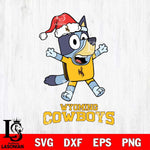 Wyoming Cowboys Bluey Happy Christmas Svg Eps Dxf Png File, Digital Download