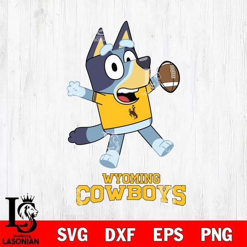 Wyoming Cowboys Bluey Sport Football Svg Eps Dxf Png File,NCAA Svg Files,Bluey svg ,Digital Download ,Instant Download, Cricut File