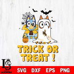 Wyoming Cowboys Bluey Trick or Treat Halloween Svg Eps Dxf Png File, Digital Download, Instant Download