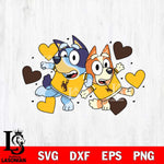 Wyoming Cowboys Bluey heart Svg Eps Dxf Png File, Digital Download, Instant Download