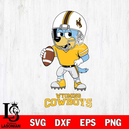 Wyoming Cowboys Bluey rugby Svg Eps Dxf Png File, Digital Download ,Instant Download, Cricut File