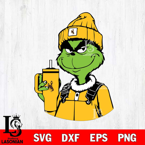 Wyoming Cowboys Boujee Grinch 2 Svg Eps Dxf Png File, Digital Download, Instant Download