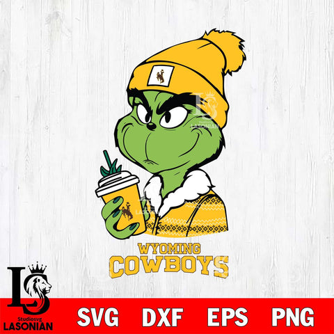 Wyoming Cowboys Boujee Grinch Christmas Cut Files Cricut, Svg Dxf Eps Png file, Digital download , Silhouette