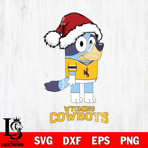 Wyoming Cowboys Christmas Bluey Hat Cut Files,Bluey Cricut,Christmas Svg , Bluey svg , Digital Download, dxf eps png pdf file