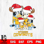 Wyoming Cowboys Christmas Bluey Santa Family Cut Files,Bluey Cricut,Christmas Svg , Bluey svg , Digital Download, dxf eps png pdf file