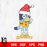 Wyoming Cowboys Christmas Bluey Say Hi Cut Files,Bluey Cricut,Christmas Svg , Bluey svg , Digital Download, dxf eps png pdf file