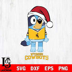 Wyoming Cowboys Christmas Bluey Sport Cut Files,Bluey Cricut,Christmas Svg , Bluey svg , Digital Download, dxf eps png pdf file