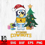 Wyoming Cowboys Christmas Bluey Tree Sport Cut Files,Bluey Cricut,Christmas Svg , Bluey svg , Digital Download, dxf eps png pdf file