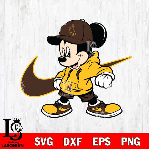 Wyoming Cowboys Cool Mickey Mouse Svg Eps Dxf Png File, NCAA svg, Digital Download, Instant Download