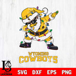 Wyoming Cowboys Dabbing Santa Claus Ugly Christmas Svg dxf eps png pdf file,NCAA svg,Digital Download,Cricut file