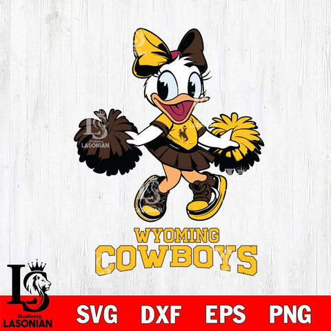 Wyoming Cowboys Daisy Duck Cheerleader Disney, Svg Eps Dxf Png File, Digital Download