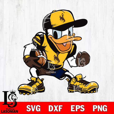 Wyoming Cowboys Donal Duck Svg Eps Dxf Png File, NCAA svg, Digital Download, Instant Download