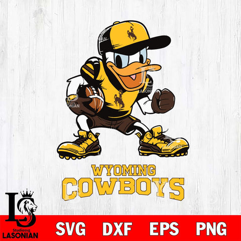 Wyoming Cowboys Donal Duck Disney, Svg Eps Dxf Png File, Digital Download