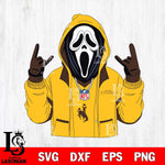 Wyoming Cowboys Ghostface Scream Football Halloween Svg Eps Dxf Png File, NCAA svg, Digital Download, Instant Download