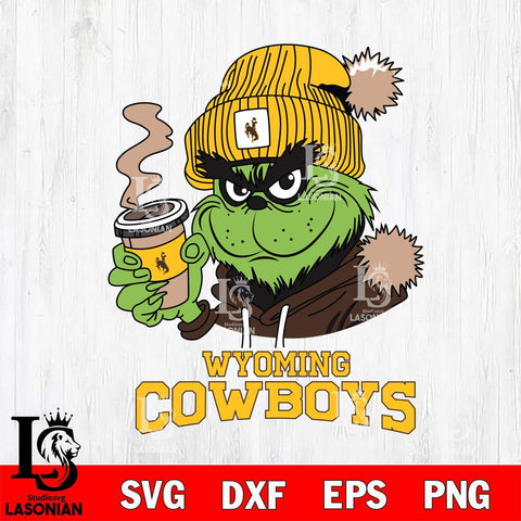 Wyoming Cowboys Grinch Cofffe Hoodie Cut Files Cricut, Svg Dxf Eps Png file, Digital download , Silhouette