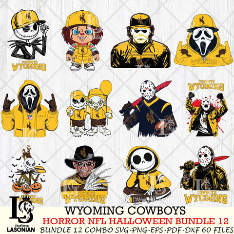 Wyoming Cowboys Halloween Bundle 12 SVG Svg Eps Dxf Png File, NCAA bundle svg, Digital Download, Instant Download