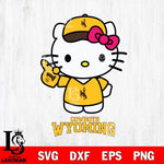 Wyoming Cowboys Hello Kitty Best Fan Svg Eps Dxf Png File, Digital Download, Instant Download