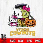 Wyoming Cowboys Hello Kitty Horror 10 Svg Eps Dxf Png File, Digital Download