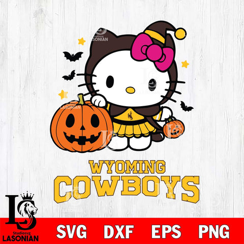 Wyoming Cowboys Hello Kitty Horror 1 Svg Eps Dxf Png File, Digital Download