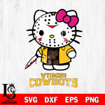 Wyoming Cowboys Hello Kitty Horror 3 Svg Eps Dxf Png File, Digital Download