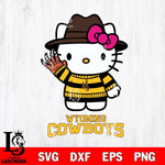 Wyoming Cowboys Hello Kitty Horror 6 Svg Eps Dxf Png File, Digital Download