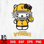 Wyoming Cowboys Hello Kitty NCAA 1 Svg Eps Dxf Png File, Digital Download, Instant Download