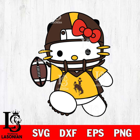 Wyoming Cowboys Hello Kitty sport 11 Svg Eps Dxf Png File, NCAA svg, Digital Download, Instant Download