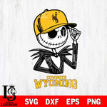 Wyoming Cowboys Jack Skellington 3 Halloween Svg Eps Dxf Png File, NCAA svg, Digital Download, Instant Download