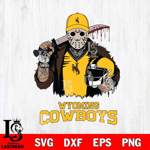 Wyoming Cowboys Jason Voorhees 2 Svg Eps Dxf Png File, Digital Download