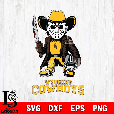 Wyoming Cowboys Jason Voorhees 3 Svg Eps Dxf Png File, Digital Download