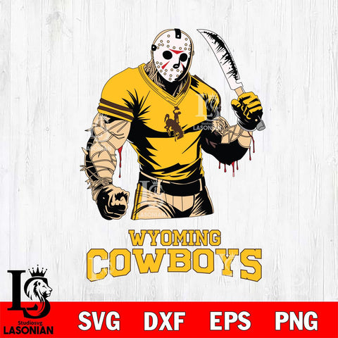 Wyoming Cowboys Jason Voorhees Svg Eps Dxf Png File, Digital Download