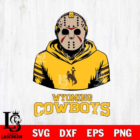 Wyoming Cowboys Jason Voorhees 4 Svg Eps Dxf Png File, Digital Download