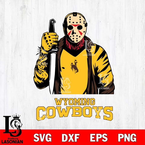 Wyoming Cowboys Jason Voorhees 6 Svg Eps Dxf Png File, Digital Download