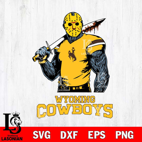 Wyoming Cowboys Jason Voorhees 7 Svg Eps Dxf Png File, Digital Download