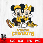 Wyoming Cowboys Mickey Minnie Mouse Football Sit Svg Eps Dxf Png File, NCAA svg , File Cut , Digital Download , Instant Download, Cut Svg Files