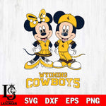 Wyoming Cowboys Mickey Minnie Mouse rugby ball Svg Eps Dxf Png File, NCAA svg , File Cut , Digital Download , Instant Download, Cut Svg Files