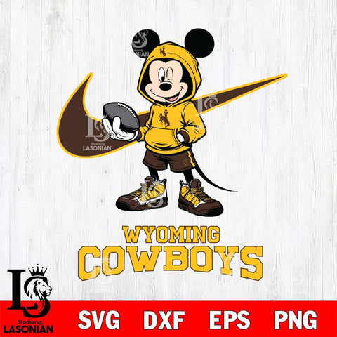 Wyoming Cowboys Mikey Mouse Disney NIKE, Svg Eps Dxf Png File, Digital Download