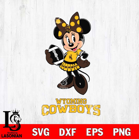 Wyoming Cowboys Minnie Mouse, Svg Eps Dxf Png File, Digital Download