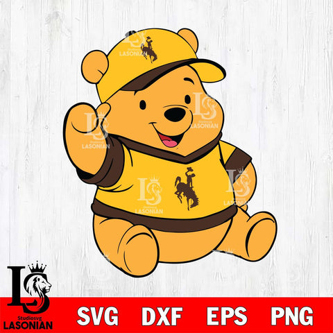 Wyoming Cowboys Pooh Bear Svg Eps Dxf Png File, NCAA svg, Digital Download, Instant Download