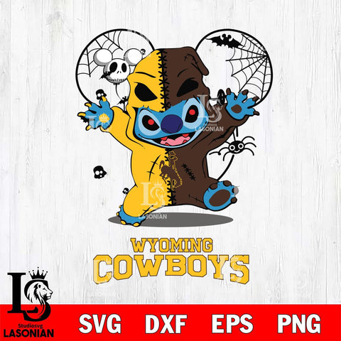 Wyoming Cowboys Stitch Horror Halloween 2 Svg Eps Dxf Png File, Digital Download, Instant Download