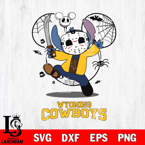 Wyoming Cowboys Stitch jason voorhees Halloween Svg Eps Dxf Png File, Digital Download, Instant Download