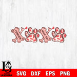 XOXO Paw svg, Dog Valentine Svg Eps Dxf Png File,Digital Download ,Instant Download, Cricut File