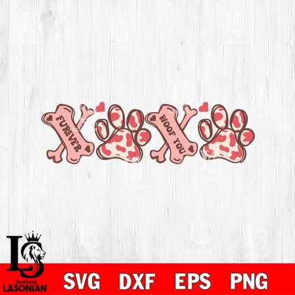 XOXO Paw svg, Dog Valentine Svg Eps Dxf Png File,Digital Download ,Instant Download, Cricut File