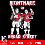 Atlanta Falcons Billy and Jason Voorhees nightmare on broad street svg eps dxf png file, Digital Download , Instant Download