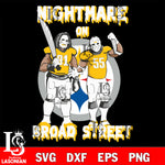 Pittsburgh Steelers Billy and Jason Voorhees nightmare on broad street svg eps dxf png file, Digital Download , Instant Download