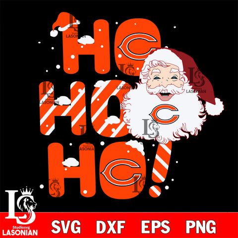 Ho ho ho Chicago Bears svg eps dxf png file, Digital Download , Instant Download