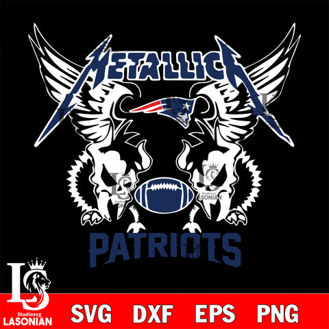 metallica New England Patriots svg eps dxf png file, digital download , Instant Download