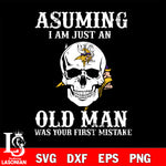 asuming i am just an old man was your first mistake Minnesota Vikings svg eps dxf png file, digital download , Instant Download