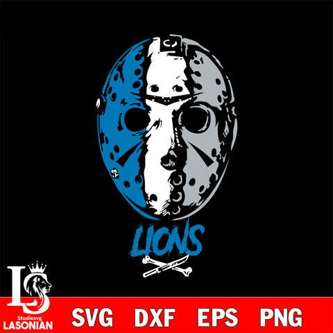 Detroit Lions Jason Voorhees NFL svg eps dxf png file, digital download , Instant Download